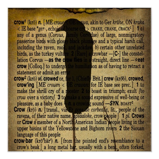 Define Crow Glossy Poster (Front)