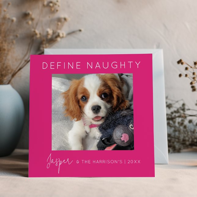 Define Naughty | 5 Photo Collage | Christmas Holiday Card (Creator Uploaded)