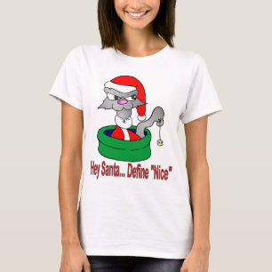 Define Nice Christmas Cat T-Shirt