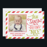 Define Nice Christmas Photo Card<br><div class="desc">Celebrate the season with this modern and stylish holiday card from Berry Berry Sweet. Visit WWW.BERRYBERRYSWEET.COM for more of our stylish holiday collections. Customisable background colour.</div>