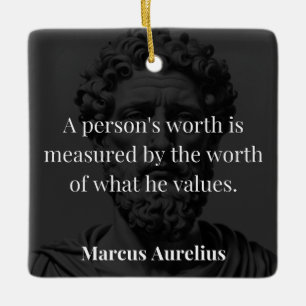 Defining Worth: Marcus Aurelius on Values Ceramic Ornament