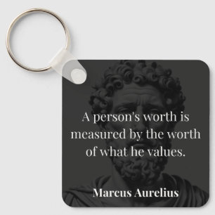 Defining Worth: Marcus Aurelius on Values Key Ring