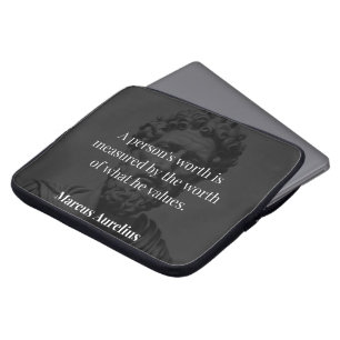 Defining Worth: Marcus Aurelius on Values Laptop Sleeve