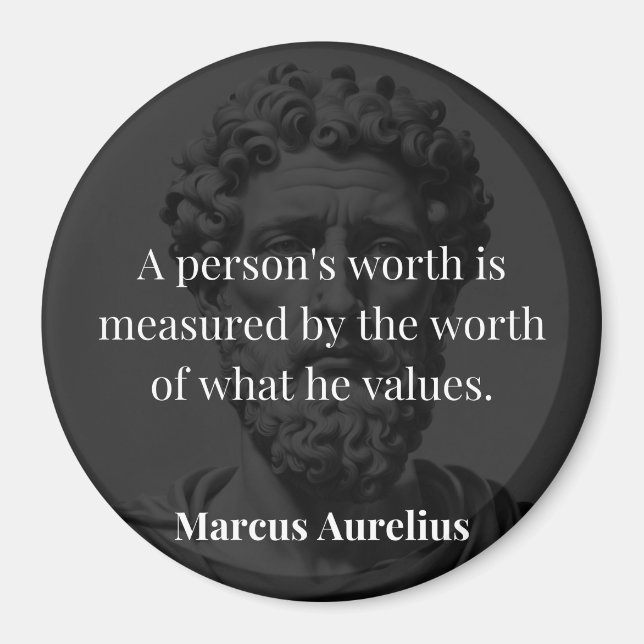 Defining Worth: Marcus Aurelius on Values Magnet (Front)