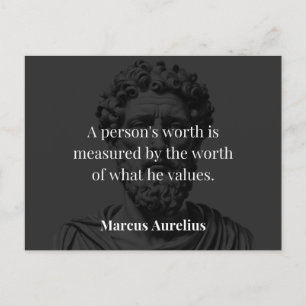 Defining Worth: Marcus Aurelius on Values Postcard