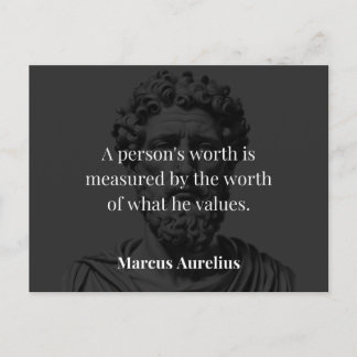 Defining Worth: Marcus Aurelius on Values Postcard