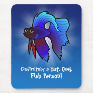 Definitely a Fish Person (betta fish) Mouse Mat