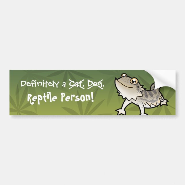 Definitely a Reptile Person (bearded dragon) Bumper Sticker (Front)