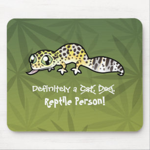Definitely a Reptile Person (leopard gecko) Mouse Mat