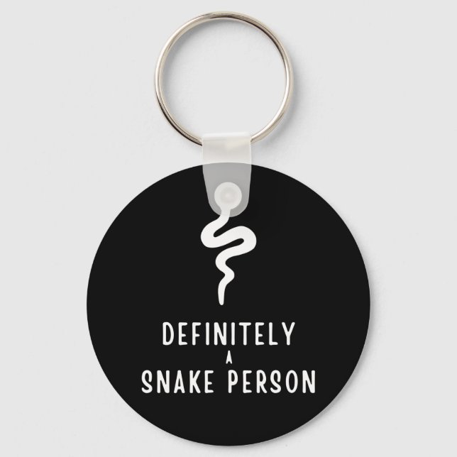 Definitely a Snake Person, Snake Lover Funny Gift Key Ring (Front)