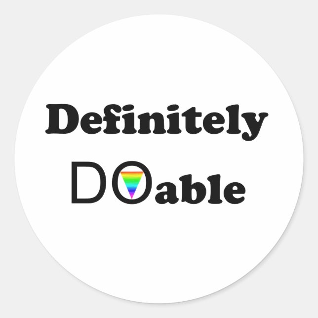 Definitely Doable Classic Round Sticker (Front)