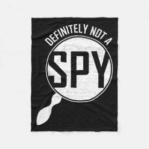 Definitely Not A Spy Funny Halloween Costume Fleece Blanket