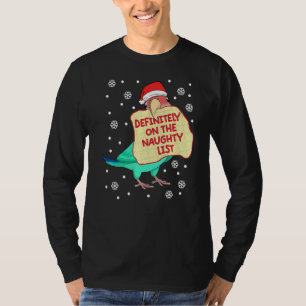 Definitely On Naughty List I Peach faced Blue Love T-Shirt