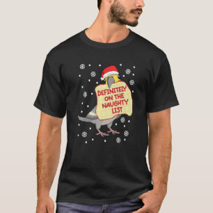 Definitely On Naughty List Parrot I Cockatiel   T-Shirt