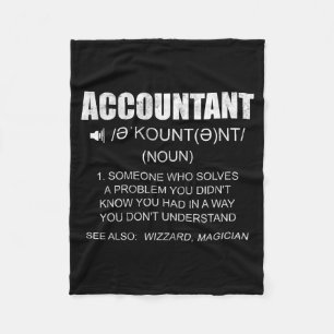Definition accountant funny cpa gift taxation audi fleece blanket