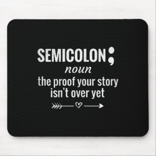 Definition Awareness Semicolon Suicide Prevention Mouse Mat