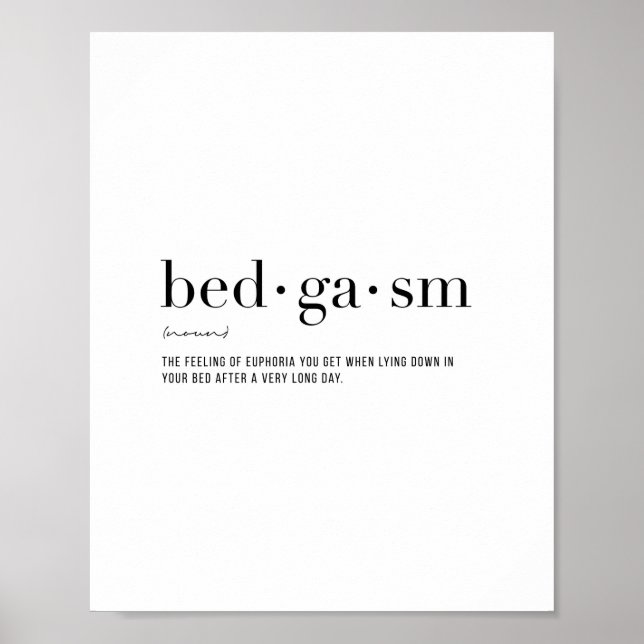 Definition Bedgasm Poster (Front)