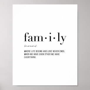 Definition Family Poster