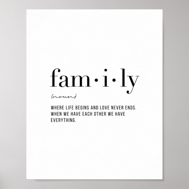 Definition Family Poster (Front)