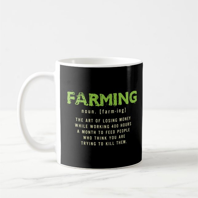 Definition Farming  Farmer Costume Ideas  Coffee Mug (Left)