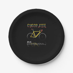Definition Funny Cycling Addict Gift for Paper Plate