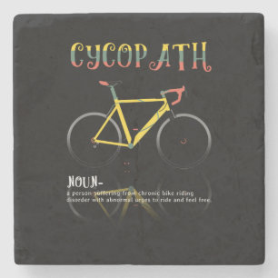 Definition Funny Cycling Addict Gift for Stone Coaster