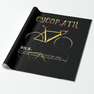 Definition Funny Cycling Addict Gift for Wrapping Paper