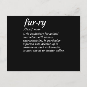 Definition Furry Fandom Furries Design Cosplay Postcard