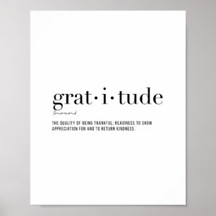 Definition Gratitude Poster