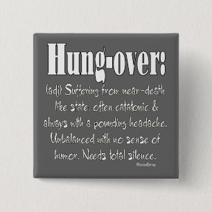 Definition Hung-over 15 Cm Square Badge