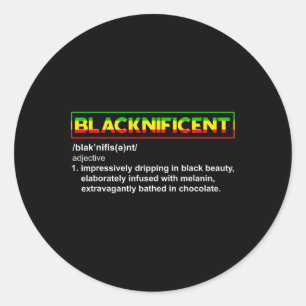 Definition Juneteenth Black History African  Classic Round Sticker