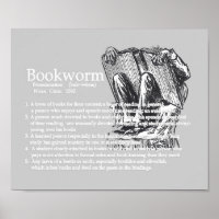 Definition of a Bookworm Poster