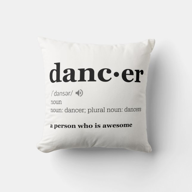 Definition of a Dancer Cushion (Front)