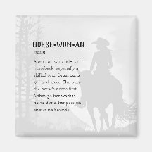 Definition of a Horsewoman Magnet