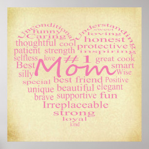 Definition Of A Mother-Heart Outline by STaylor Poster