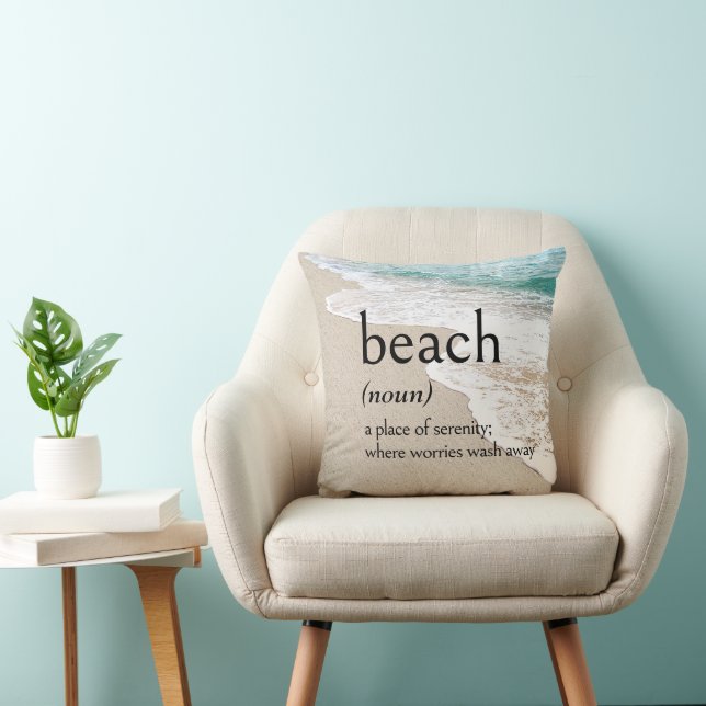 Definition of BEACH On Seashore Cushion (Chair)