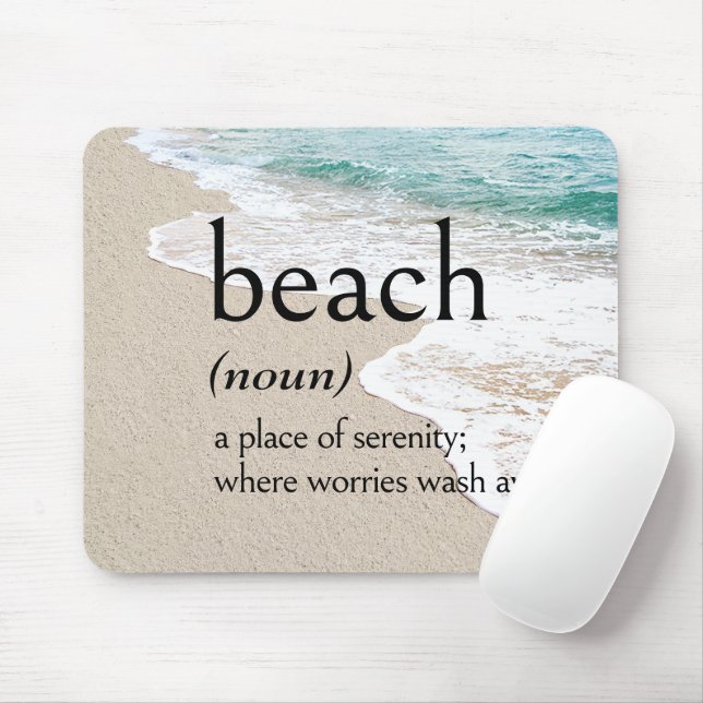 Definition of BEACH On Seashore Mouse Mat (With Mouse)