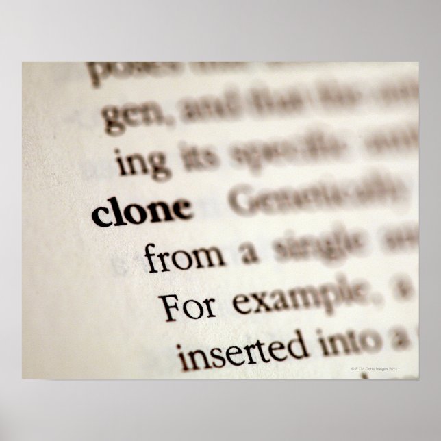 Definition of clone poster (Front)