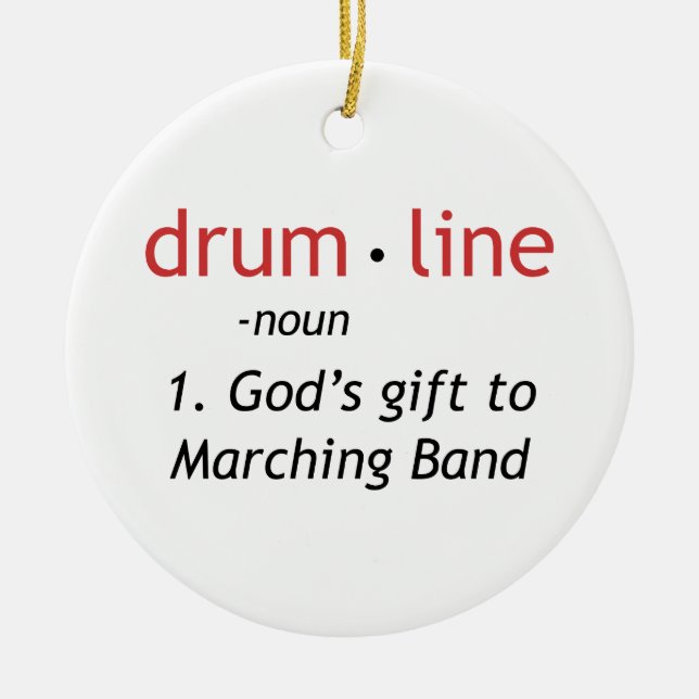 Definition of Drumline Ceramic Tree Decoration (Front)