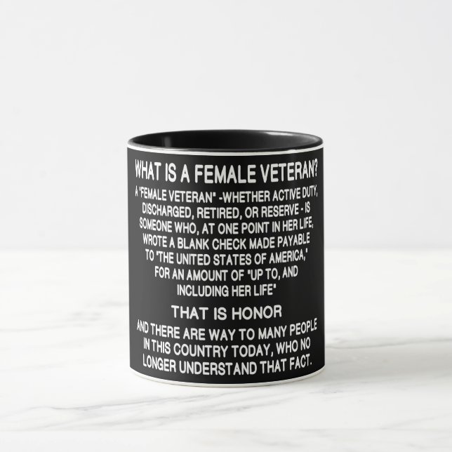 Definition Of Female Veteran Mug (Center)