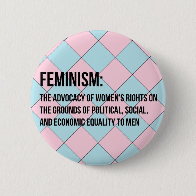 Definition of Feminism 6 Cm Round Badge (Front)