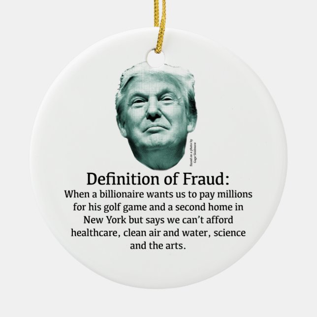Definition of Fraud - TRUMP Ceramic Tree Decoration (Front)