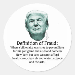 Definition of Fraud - TRUMP Classic Round Sticker