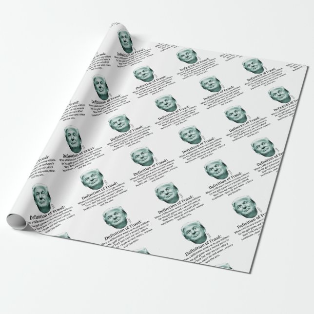 Definition of Fraud - TRUMP Wrapping Paper (Unrolled)
