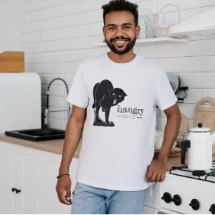 Definition of hangry vintage angry black funny cat T-Shirt
