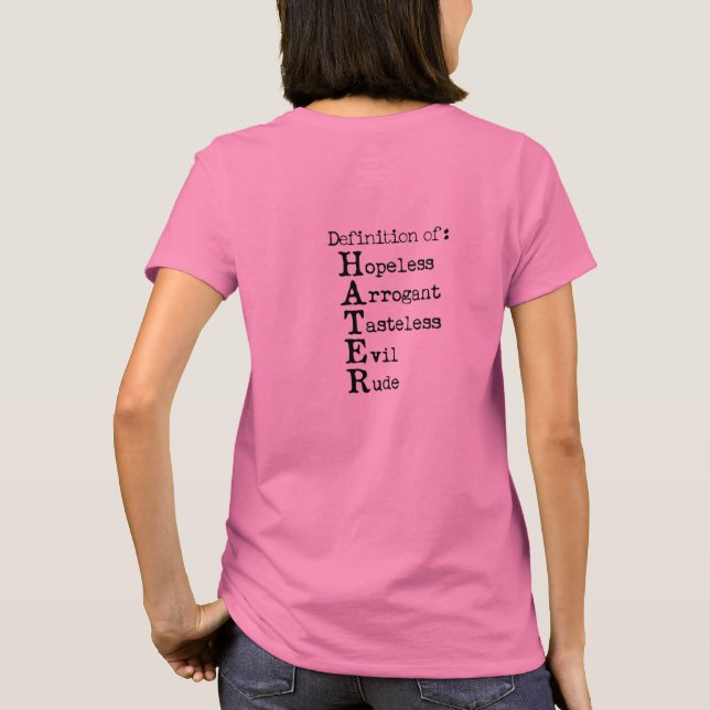 Definition of: HATER T-Shirt (Back)