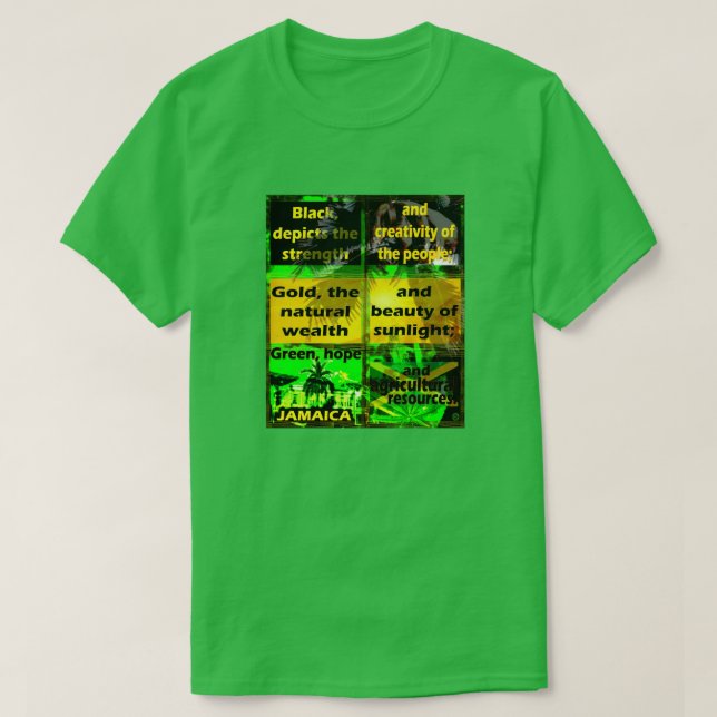 Definition of Jamaica Colours Designer Modern Shir T-Shirt (Design Front)