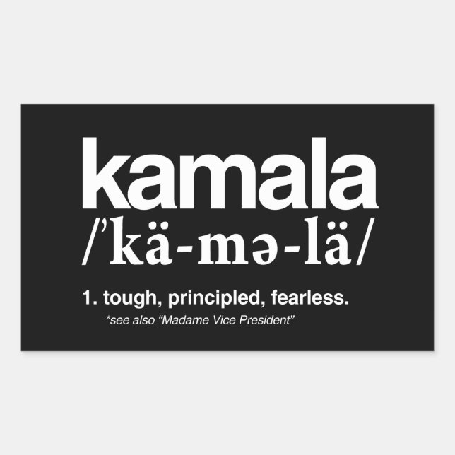DEFINITION OF KAMALA RECTANGULAR STICKER (Front)