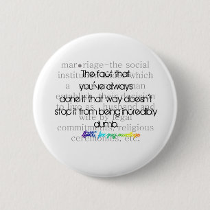 Definition of Marriage-LGBT for gay marriage 6 Cm Round Badge
