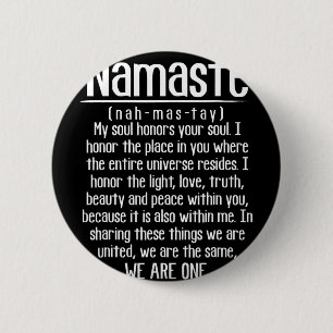 Definition Of Namaste Meditation Yoga Hindu Buddhi 6 Cm Round Badge